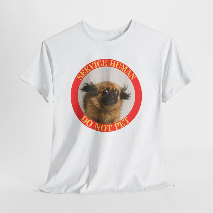 Dog Handler Tee — “Service Human Do Not Pet” Pekingese Service Dog Shirt
