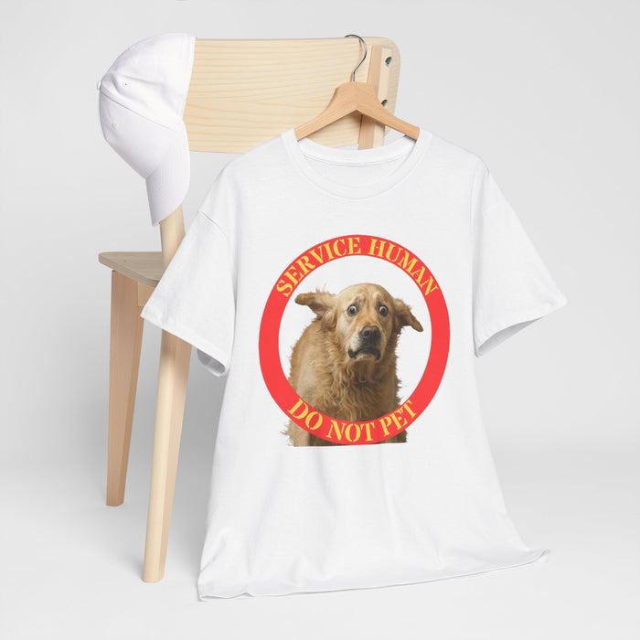 Service Human Do Not Pet T‑Shirt — Funny Service Dog Awareness Tee