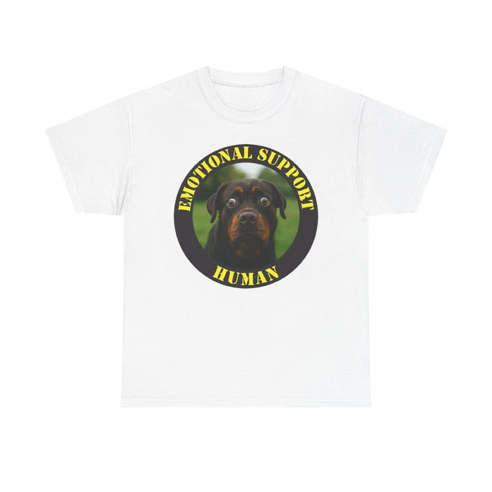 Emotional Support Human T-Shirt — Cute Rottweiler Pet Lover Tee