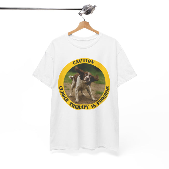 Caution: Cuddle Therapy In Progress T-Shirt – Springer Spaniel Dog Lover Tee
