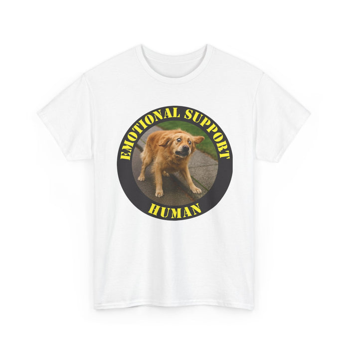 Emotional Support Human T‑Shirt — Funny Golden Retriever Pet Therapy Tee