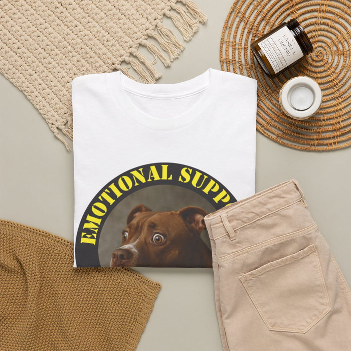 Emotional Support Human T-Shirt — Funny Dog Portrait Tee for Pet Lovers