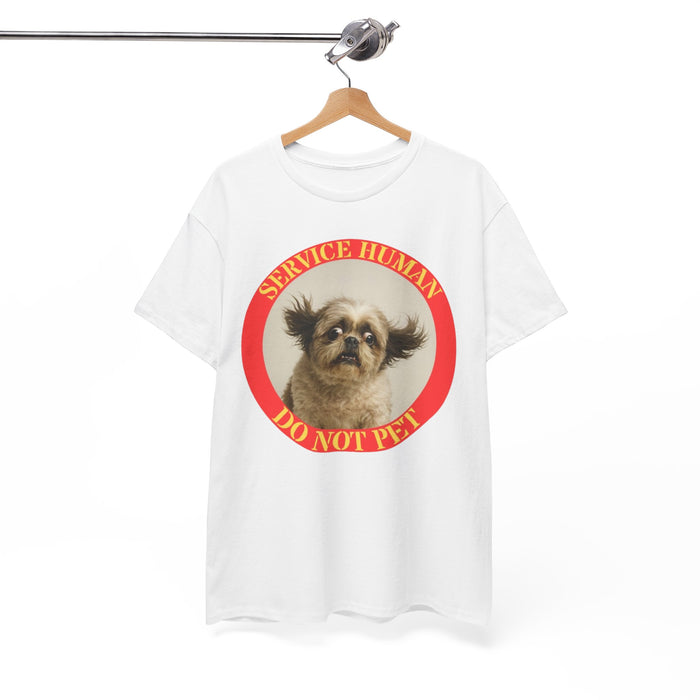 Service Human Do Not Pet T‑Shirt — Funny Cute Pekingese Service Dog Tee