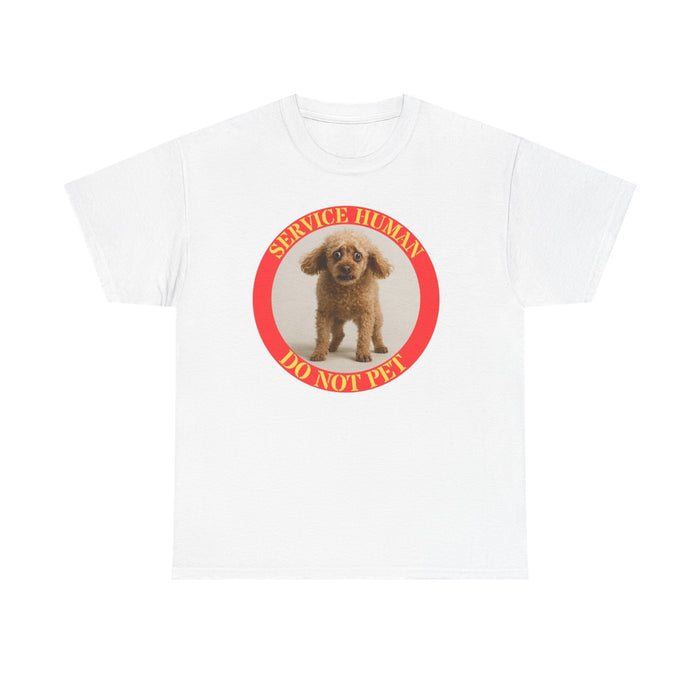 Service Human “Do Not Pet” Tee — Cute Puppy Graphic T‑Shirt