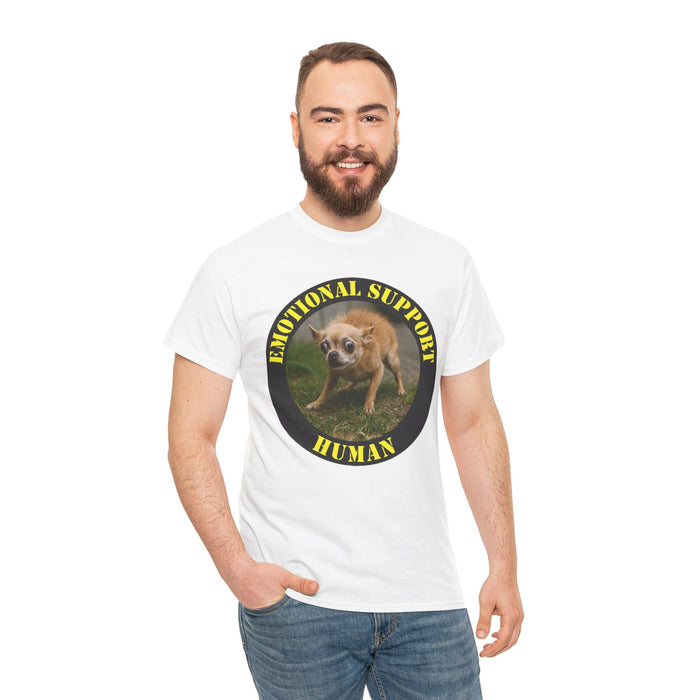 Emotional Support Human T‑Shirt — Funny Chihuahua Pet Humor Tee