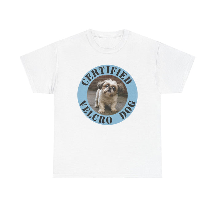 Certified Velcro Dog T‑Shirt — Funny Shih Tzu Pet Lover Tee