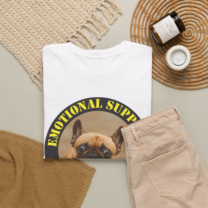 Emotional Support Human T‑Shirt — Funny French Bulldog Pet Lover Tee