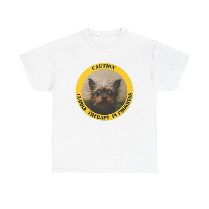 T‑Shirt — "Caution: Canine Therapy in Progress" Cute Dog Graphic Tee