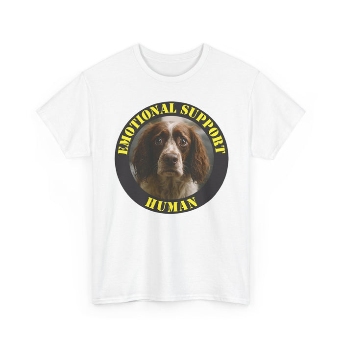 Emotional Support Human Tee — Funny Dog Face Graphic T-Shirt