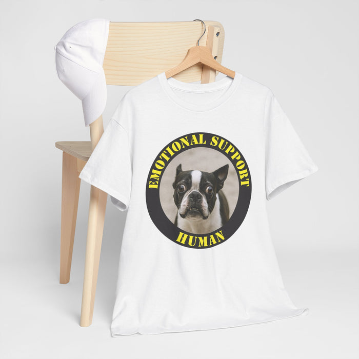 Emotional Support Human Tee – Boston Terrier Graphic T-Shirt