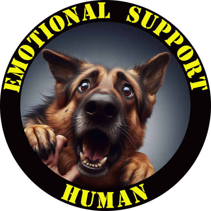 Emotional Support Human Tee - Unisex Cotton Shirt, Funny Dog Lover Gift, Pet Parent Apparel, Quirky Graphic Tee, Supportive Humor Wear