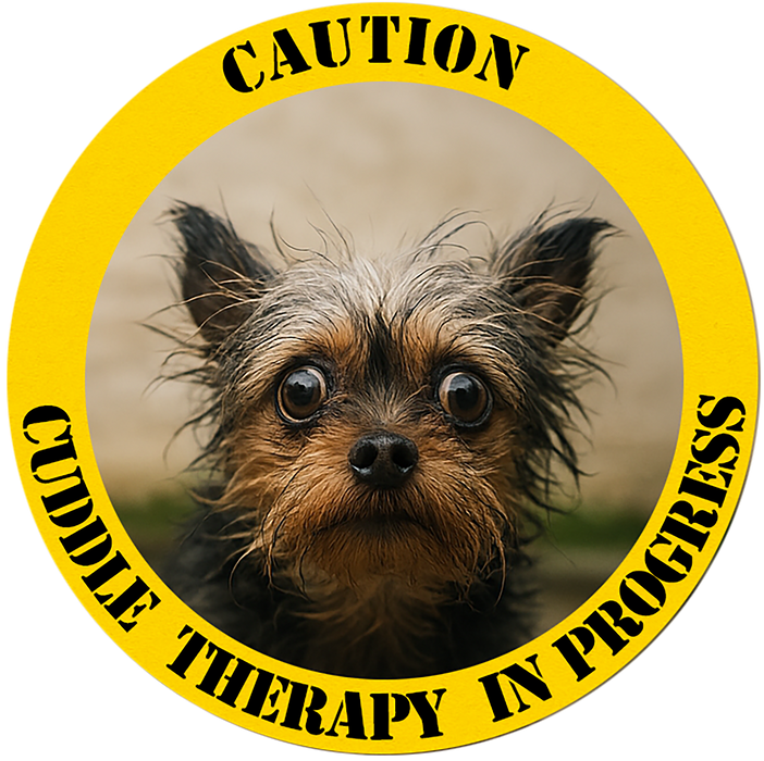T‑Shirt — "Caution: Canine Therapy in Progress" Cute Dog Graphic Tee