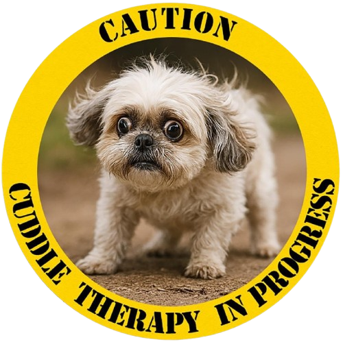 T-Shirt — "Caution: Cuddle Therapy in Progress" Cute Puppy Graphic Tee