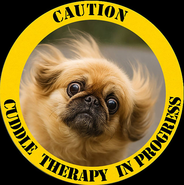 Pekingese Caution 'Cuddle Therapy in Progress' Tee