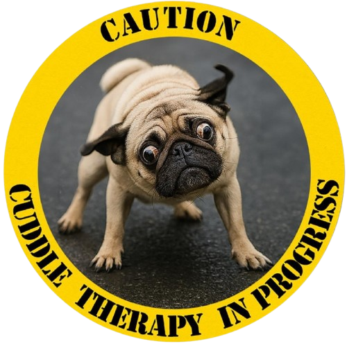 Pug Caution 'Cuddle Therapy in Progress' T-Shirt