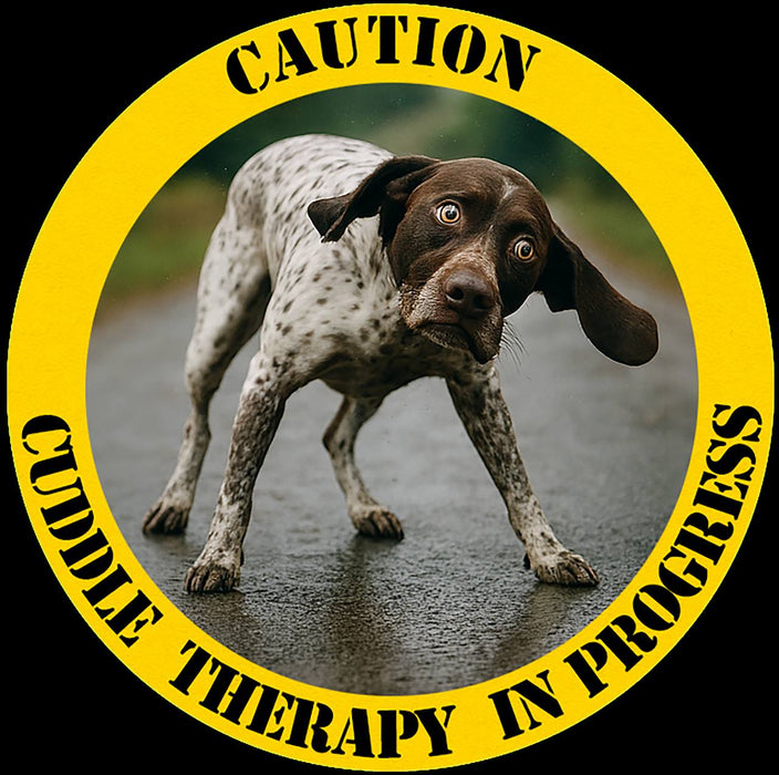Dog Therapy Tee - "Caution: Canine Therapy in Progress" Graphic T-Shirt
