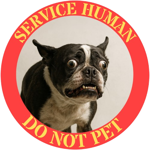 Service Human Do Not Pet T-Shirt — Funny Boston Terrier Graphic Tee