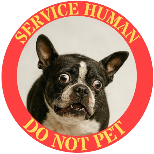 Service Human 'Do Not Pet' T-Shirt — Funny Service Dog Design