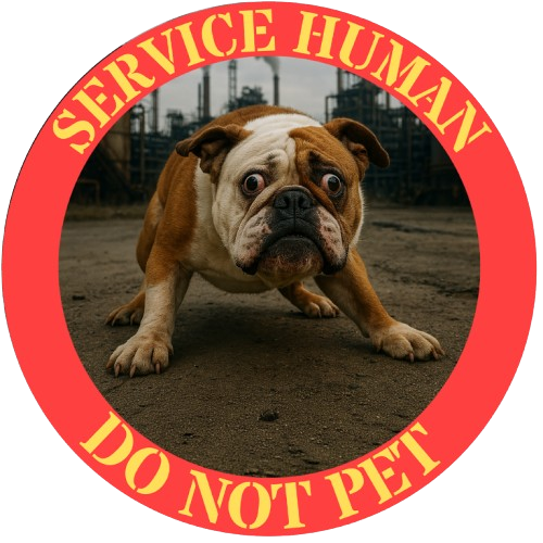 T‑Shirt — “Service Human Do Not Pet” Bulldog Graphic Tee