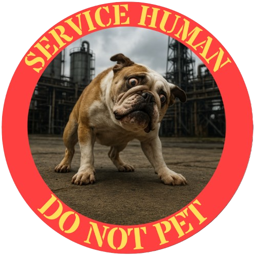 Service Human “Do Not Pet” T-Shirt — Bulldog Graphic Tee