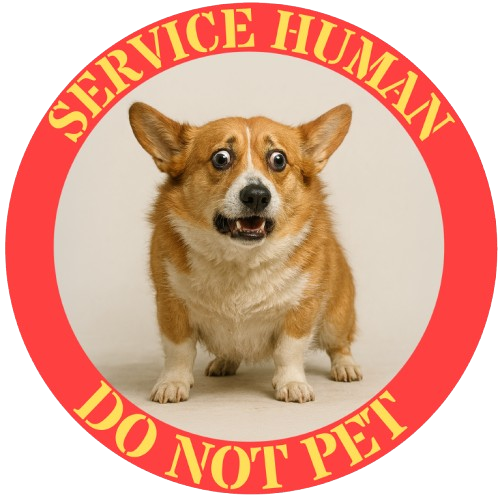 Do Not Pet Corgi T-Shirt — 'Service Human' Funny Corgi Tee