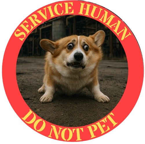 Service Human “Do Not Pet” T-Shirt — Corgi Service Dog Humor