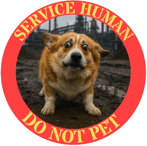 Do Not Pet Service Human T-Shirt — Funny Corgi Service Dog Shirt