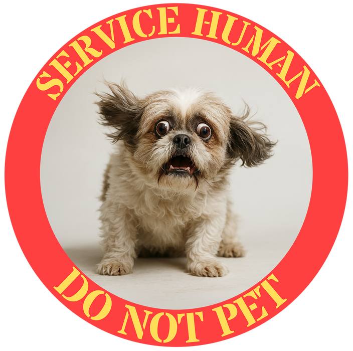 Service Human Do Not Pet T-Shirt — Funny Service Dog Design