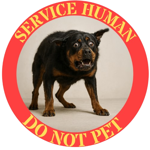 Service Human Do Not Pet T-Shirt — Funny Service Dog Awareness Tee