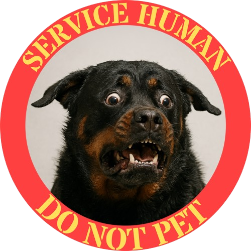 Service Human Do Not Pet T-Shirt — Funny Working Dog Graphic Tee