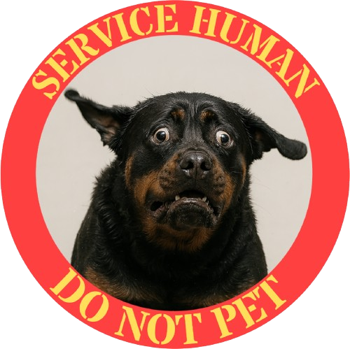 Service Human Do Not Pet T-Shirt — Funny Service Dog Tee