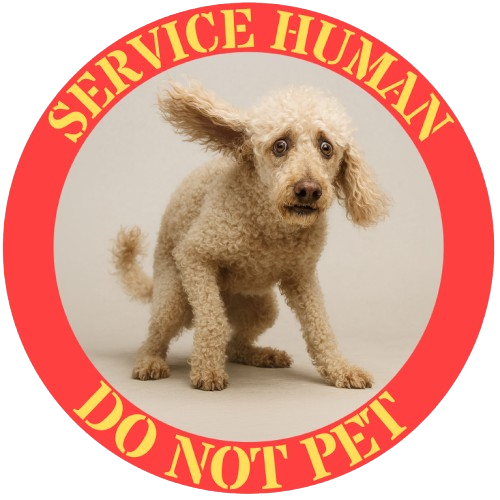 Service Dog Tee "Service Human Do Not Pet" – Funny Puppy Service Animal T-Shirt