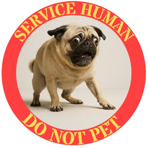 Service Human Do Not Pet T-Shirt — Funny Pug Graphic Tee