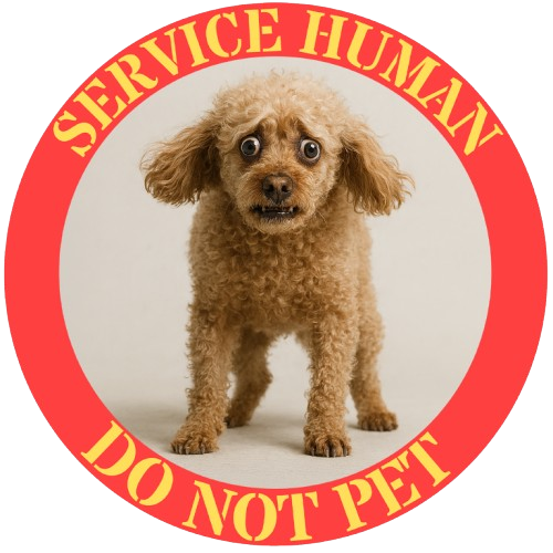 Service Human “Do Not Pet” Tee — Cute Puppy Graphic T‑Shirt