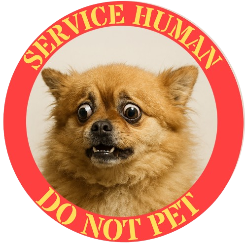 Service Human Do Not Pet T-Shirt — Funny Pomeranian Service Dog Tee
