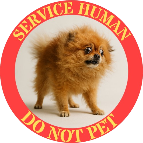 T-Shirt — "Service Human Do Not Pet" Pomeranian Graphic Tee