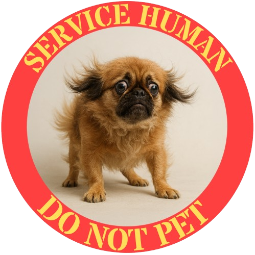 Service Human Do Not Pet T-Shirt – Funny Pekingese Service Dog Tee