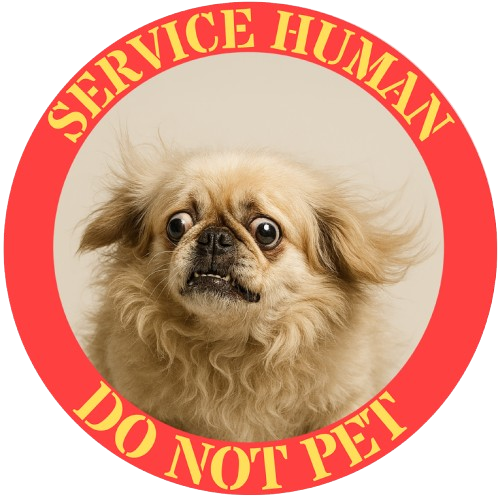 Service Human “Do Not Pet” T-Shirt – Cute Pekingese Service Human Tee