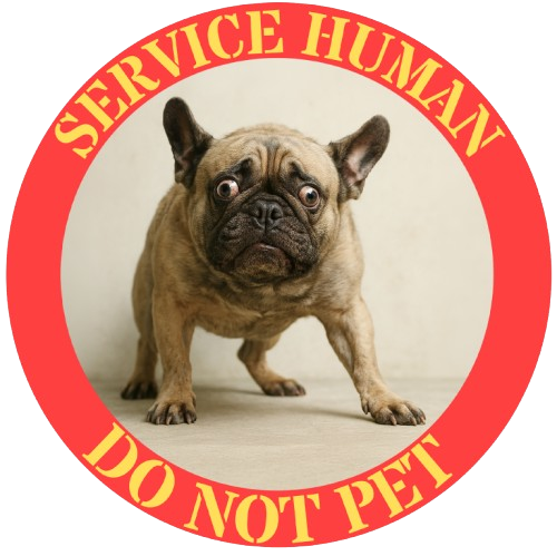 Service Human Do Not Pet T-Shirt — Funny French Bulldog Service Dog Tee