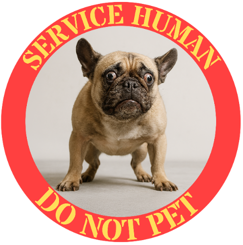 Service Human “Do Not Pet” T-Shirt — Funny French Bulldog Service Dog Tee