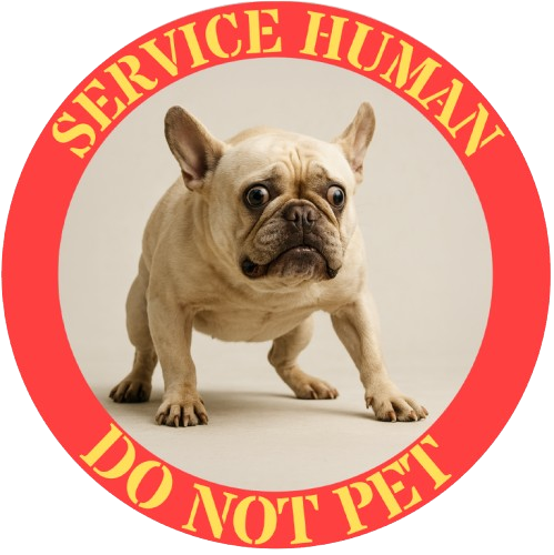 T-Shirt — "Service Human Do Not Pet" French Bulldog Graphic Tee