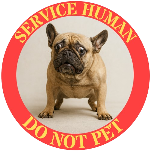 Service Dog Tee — “Service Human Do Not Pet” French Bulldog Graphic Shirt
