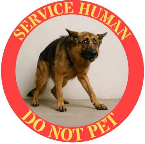 Service Human “Do Not Pet” Tee — Funny German Shepherd Pet Humor T-Shirt