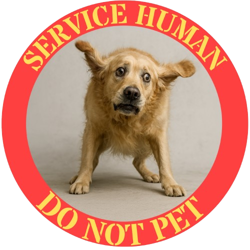 Service Dog T-Shirt — "Service Human Do Not Pet" Graphic Tee