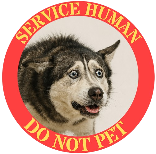 T-Shirt — "Service Human Do Not Pet" Funny Service Dog Rescue Tee
