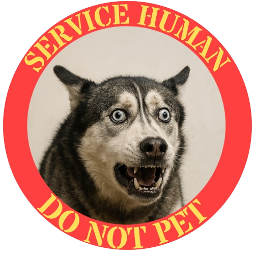Service Human Do Not Pet T-Shirt — Funny Service Dog Parody Tee