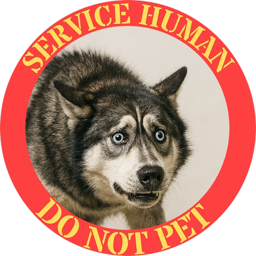 Service Human Do Not Pet T-Shirt — Funny Husky Service Dog Tee