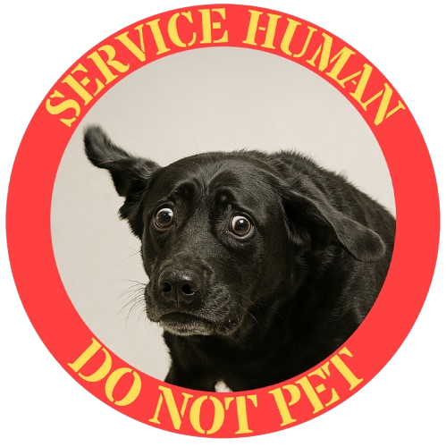 Service Dog Tee — "Service Human Do Not Pet" Graphic T-Shirt