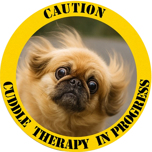 T-Shirt — Caution: Cuddle Therapy in Progress (Cute Pekingese Dog Graphic)