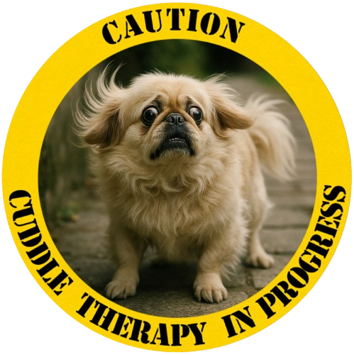 Dog Cuddle Therapy T‑Shirt - "Caution: Cuddle Therapy in Progress"